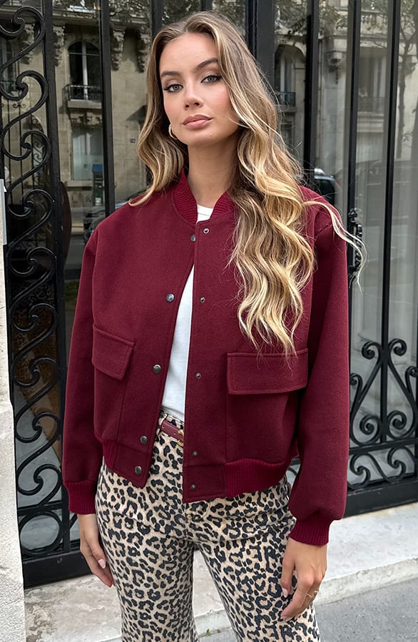Bomberjacket Danita Burgundy – jassen — foto 11
