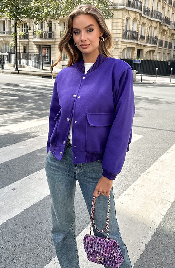 Bomberjacket Danita Dark Purple