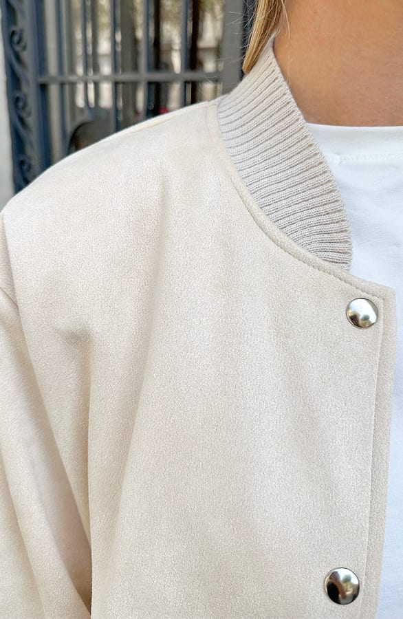 Bomberjacket Suede Danita Beige – jassen — foto 8