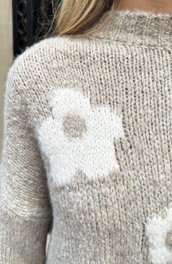Flower Sweater Soft Gina Beige – truien — foto 6