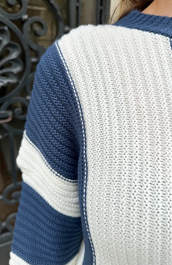 Knitted Strepen Trui Candice Jeans Blue – truien — foto 4