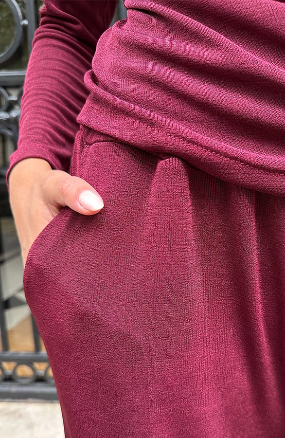 Loose Fit Pantalon Burgundy – kleding — foto 4