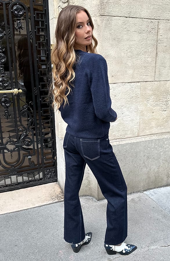 Wide Leg Jeans Dez Deep Blue — foto 5