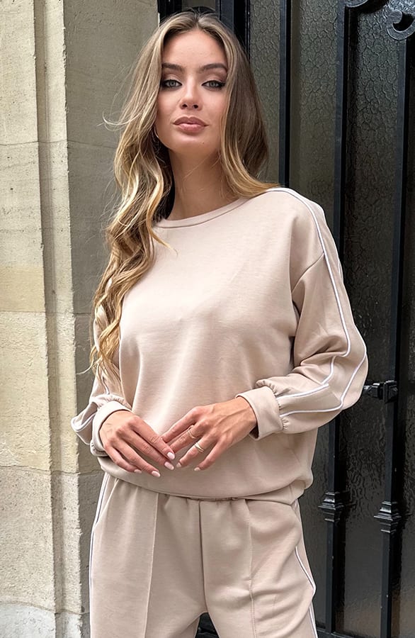 Oversized Bies Sweater Beige – truien — foto 2