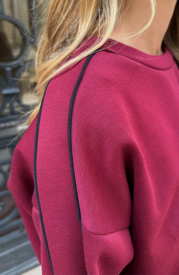 Oversized Bies Sweater Burgundy – truien — foto 5