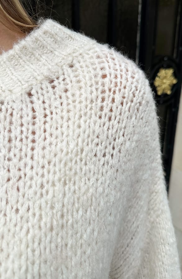 Oversized Knitted Trui Carli Light Beige – truien — foto 7