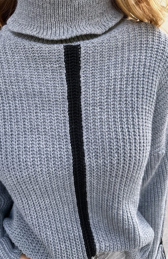 Oversized Stripe Coltrui Grijs – truien — foto 7