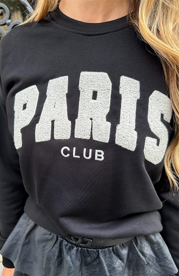 Paris Club Sweater Zwart – truien — foto 6