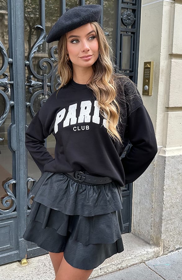 Paris Club Sweater Zwart – truien — foto 7