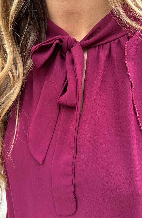Ruffle Elegance Blouse Burgundy – kleding — foto 5