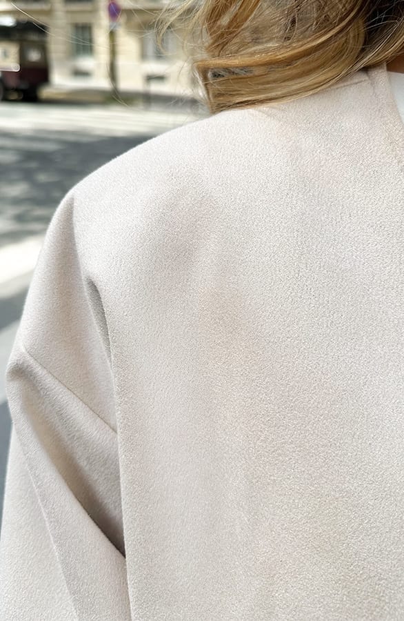 Suede Bomber Jacket Linsey Beige – jassen — foto 8