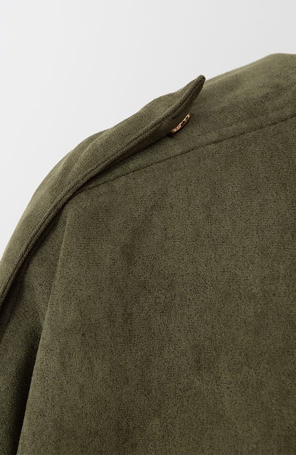 Suede Oversized Jas Army – jassen — foto 2