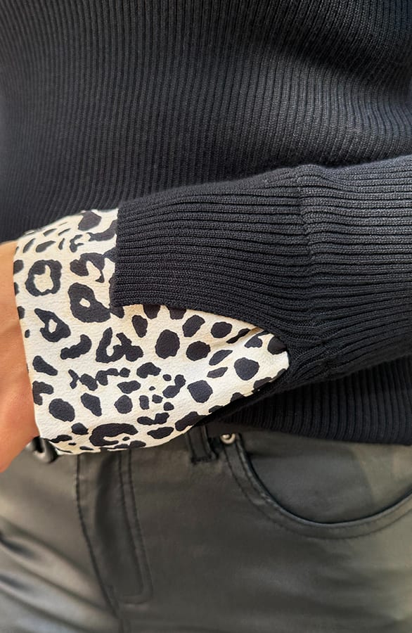 Trui Panterkraag Vive Zwart – shoparchief — foto 5