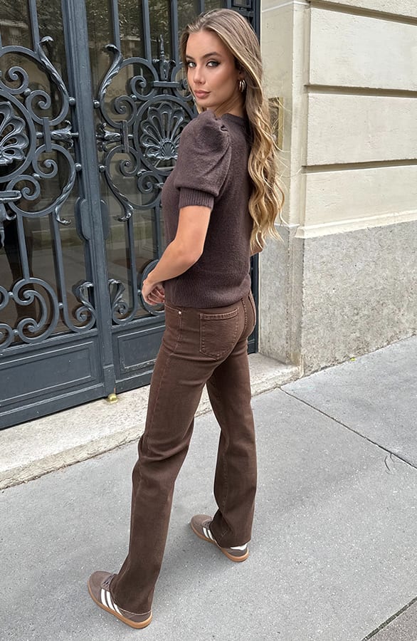 Wide Leg Jeans Dez Brown — foto 3