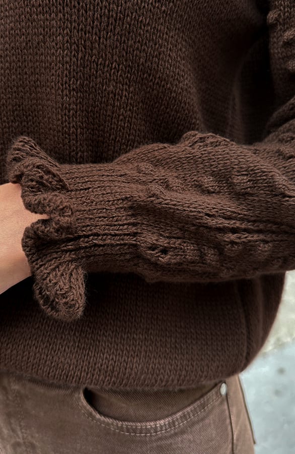 Detailed Sleeve Sweater Sari Choco – truien — foto 6