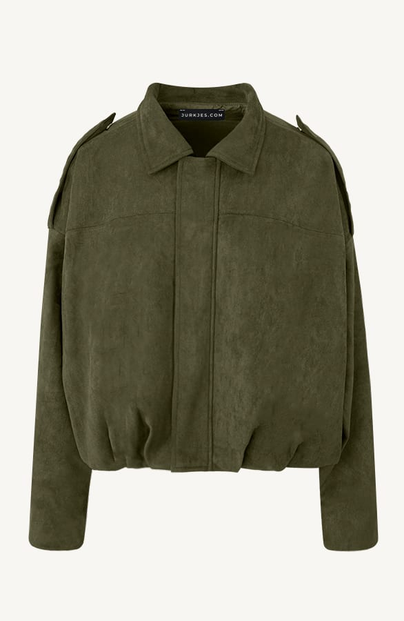 Suede Oversized Jas Army