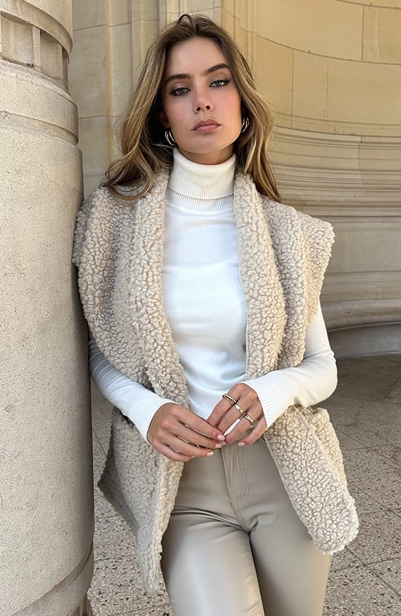 Teddy Gilet Pocket Lou Beige – shoparchief — foto 4