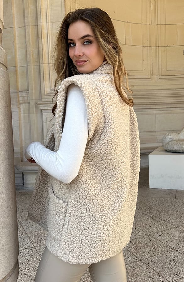 Teddy Gilet Pocket Lou Beige – shoparchief — foto 5