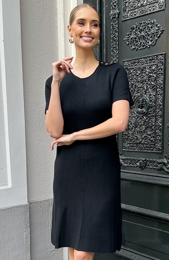 A-Line Knit Dress Black – alle jurkjes — foto 6