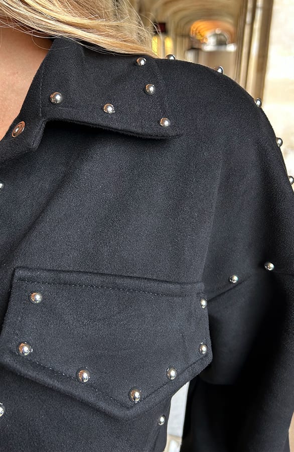 Button Down Dress Studs Zwart – alle jurkjes — foto 4