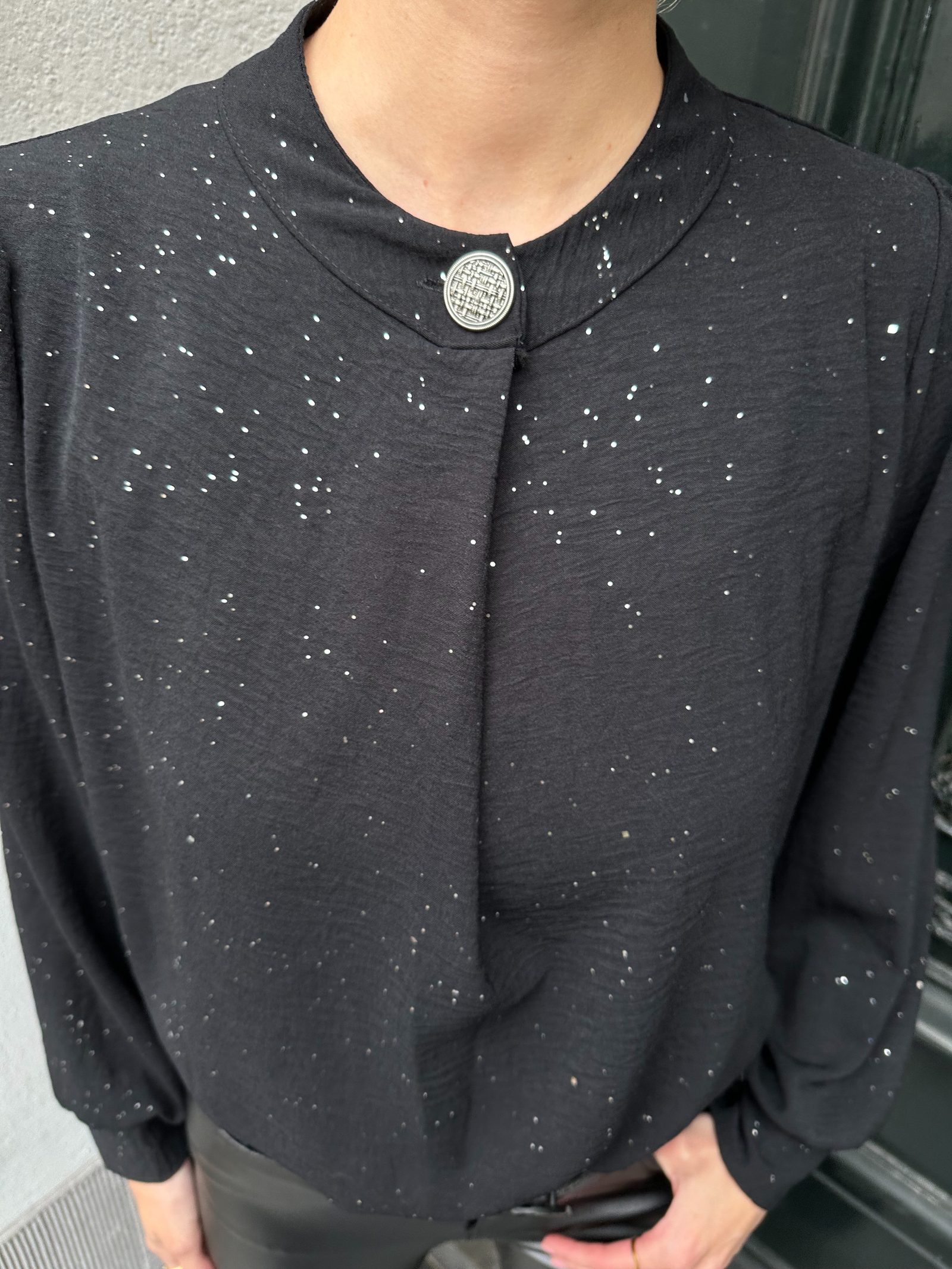 Detailed Button Blouse Glitter – kleding — foto 6