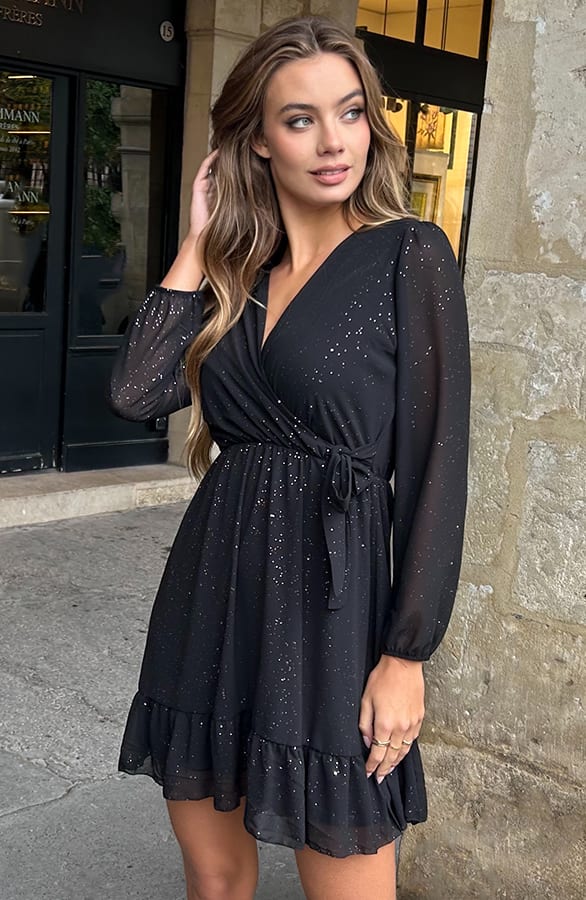 Elegant Dress Ellie Glitter Zwart – alle jurkjes — foto 6