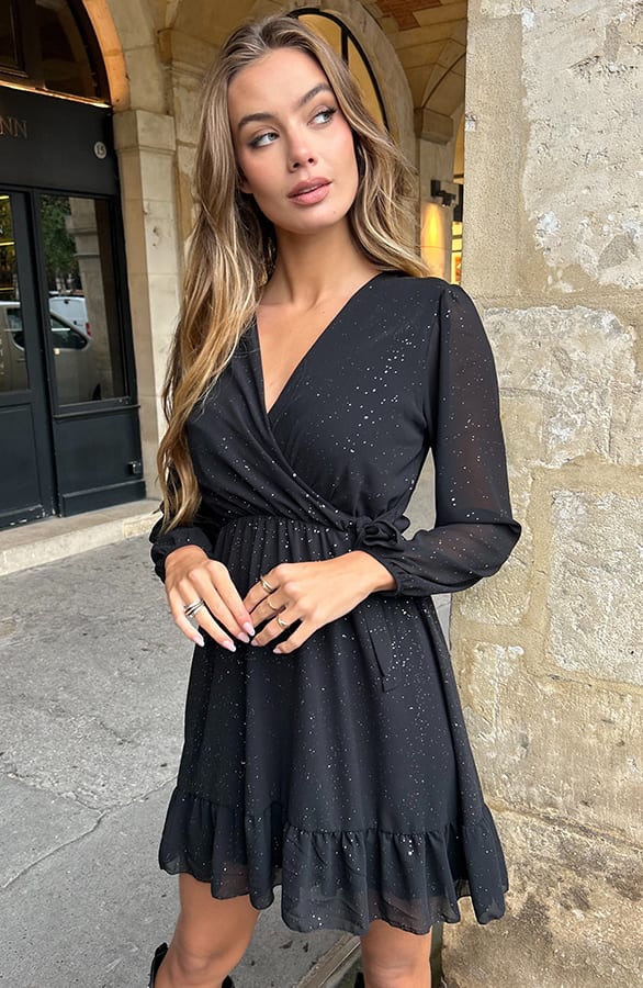 Elegant Dress Ellie Glitter Zwart – alle jurkjes — foto 7