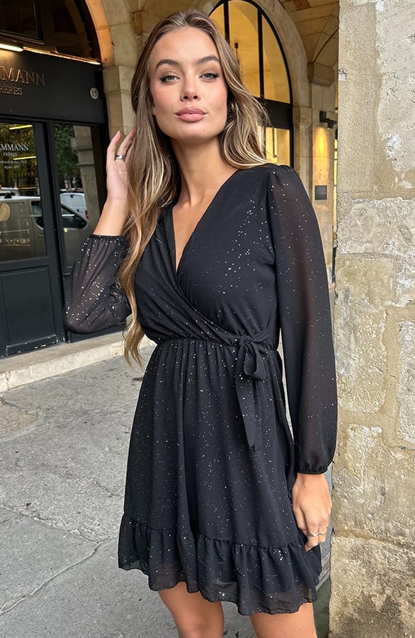 Elegant Dress Ellie Glitter Zwart – alle jurkjes — foto 8