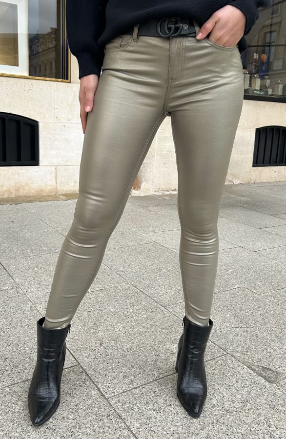 Elle Coating Jeans Metallic Goud