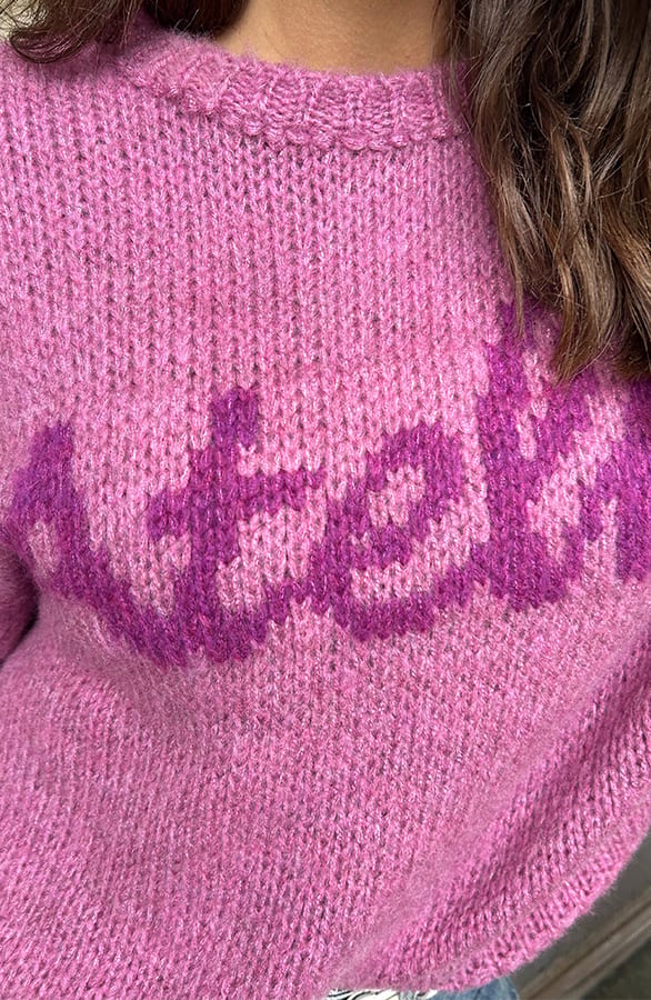 Gebreide Atelier Sweater Mauve – truien — foto 4