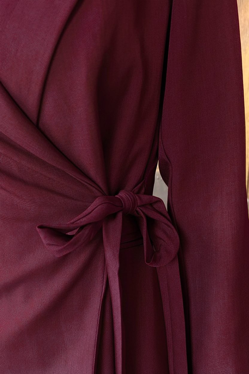 Getailleerde Blazer Met Strik Burgundy 2.0 – shoparchief — foto 4