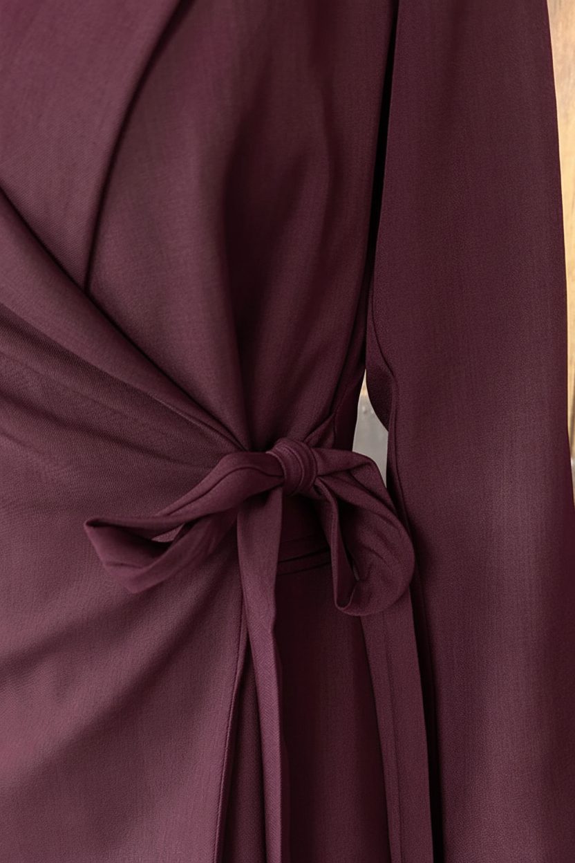 Getailleerde Blazer Met Strik Burgundy – shoparchief — foto 4