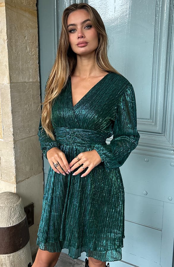 Waistband Dress Lurex Emerald – alle jurkjes — foto 8