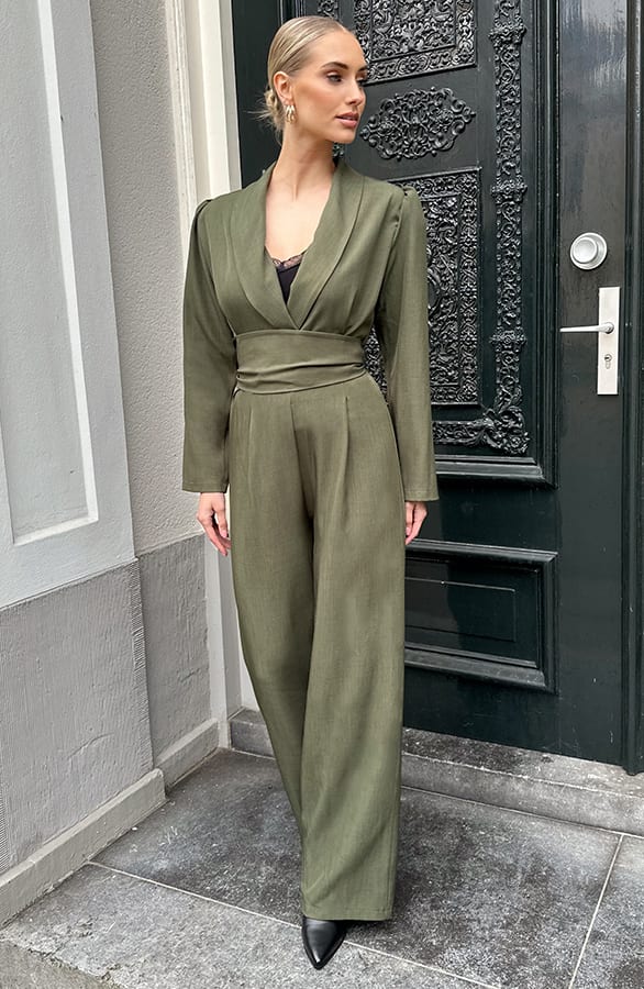 Iconic Structured Jumpsuit Army – alle jurkjes — foto 2