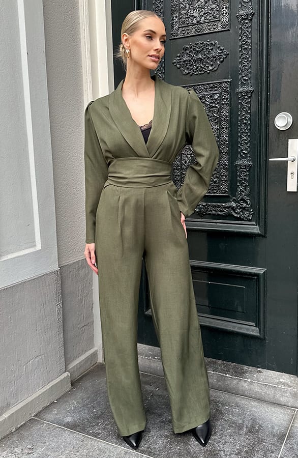 Iconic Structured Jumpsuit Army – alle jurkjes