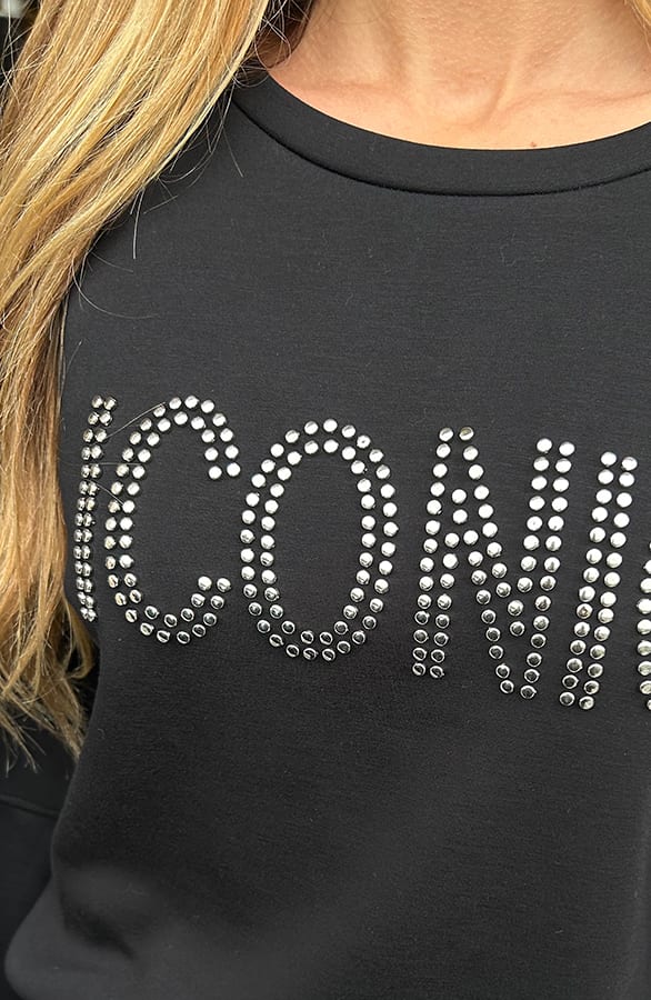 Iconic Trui Met Studs Zwart – truien — foto 5