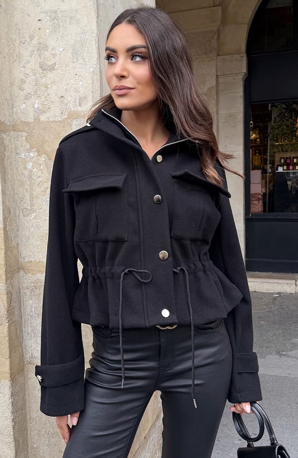Jas met Taillekoord Zwart – shoparchief