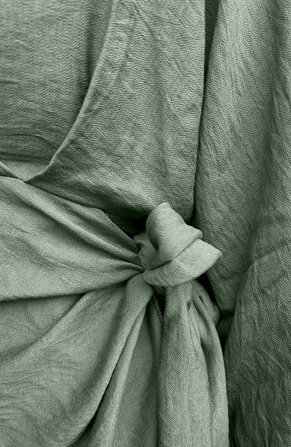 Knotted V-Neck Dress Army – alle jurkjes — foto 9