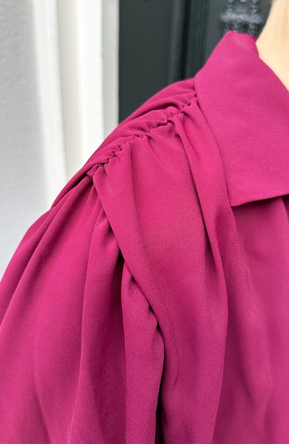 Longsleeve Crop Blouse Burgundy – shirts & tops — foto 5