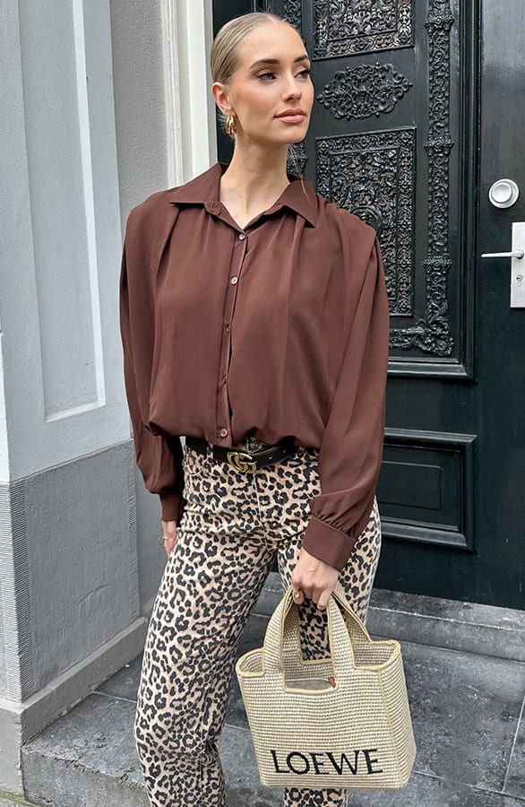 Longsleeve Crop Blouse Choco – kleding — foto 8