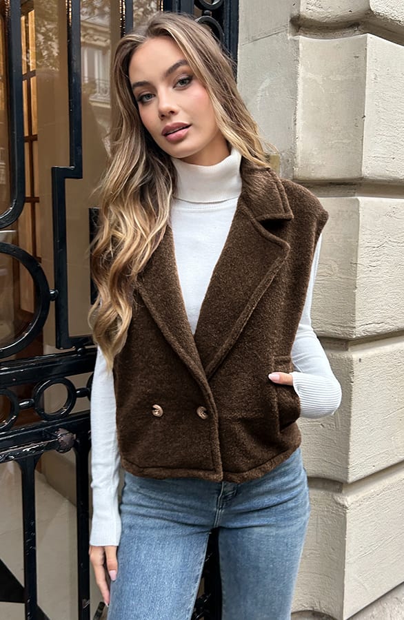 Loose Fit Gilet Choco – vesten — foto 2