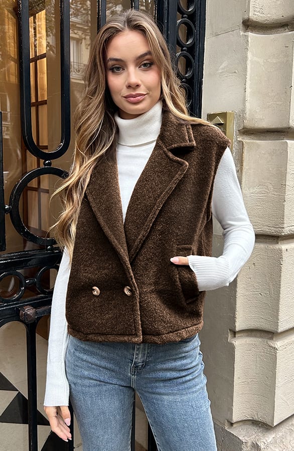 Loose Fit Gilet Choco – vesten — foto 6