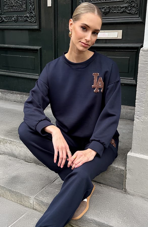 Loose-fit LA Sweater Navy – truien — foto 3