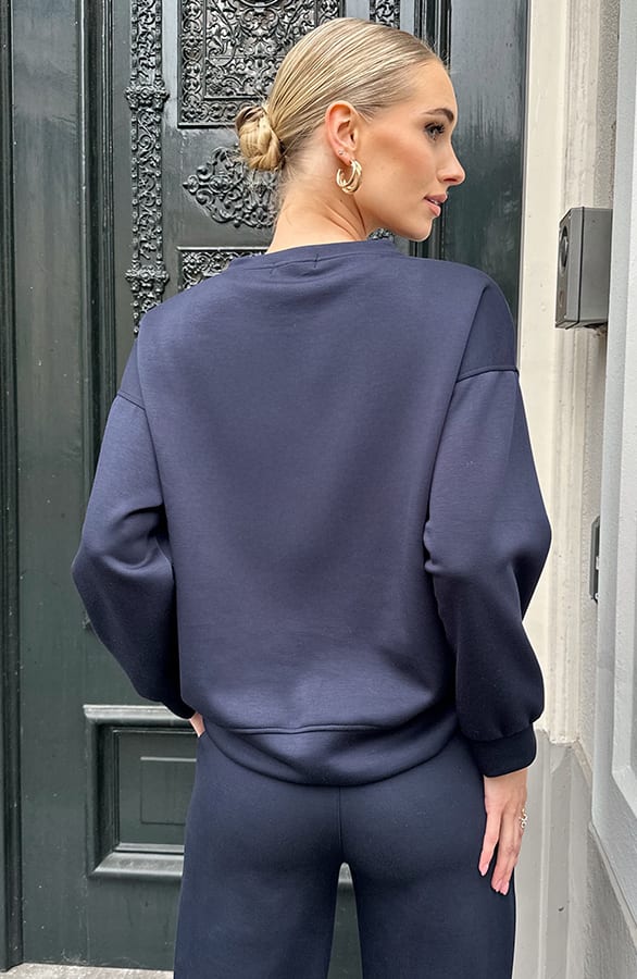 Loose-fit LA Sweater Navy – truien — foto 4