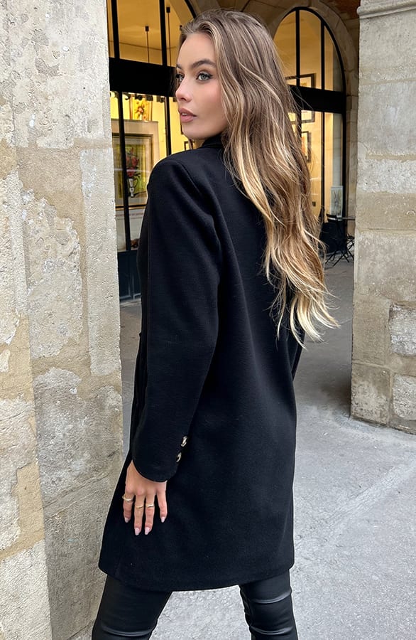 Mantel Met Leopard Voering Zwart – jassen — foto 4