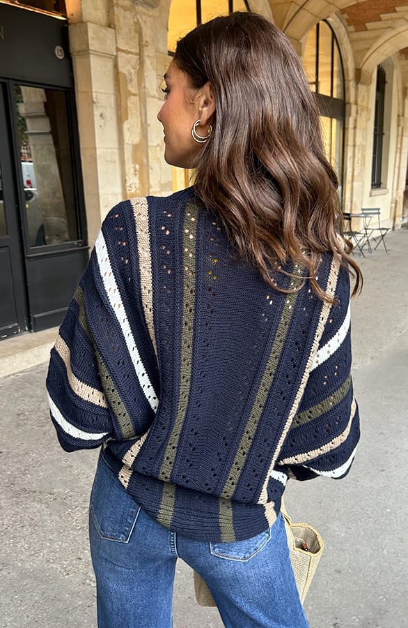 Oversized Striped Knit Sweater – truien — foto 4