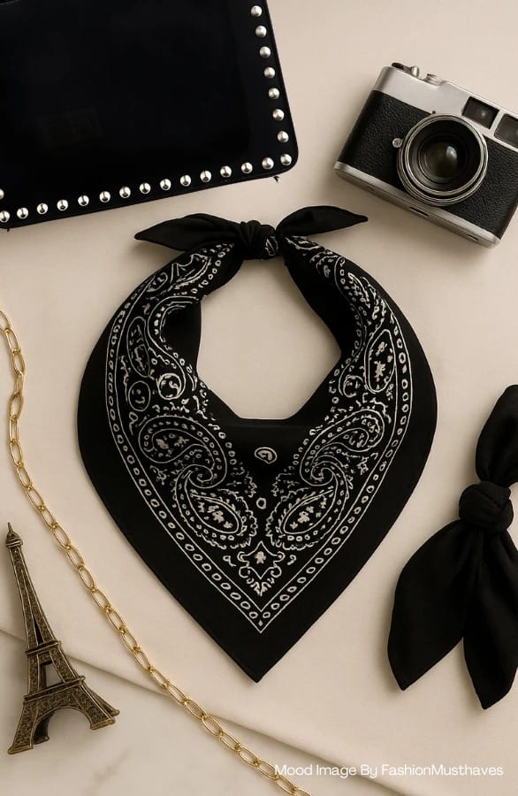 Paisley Icon Bandana Zwart – accessoires — foto 2