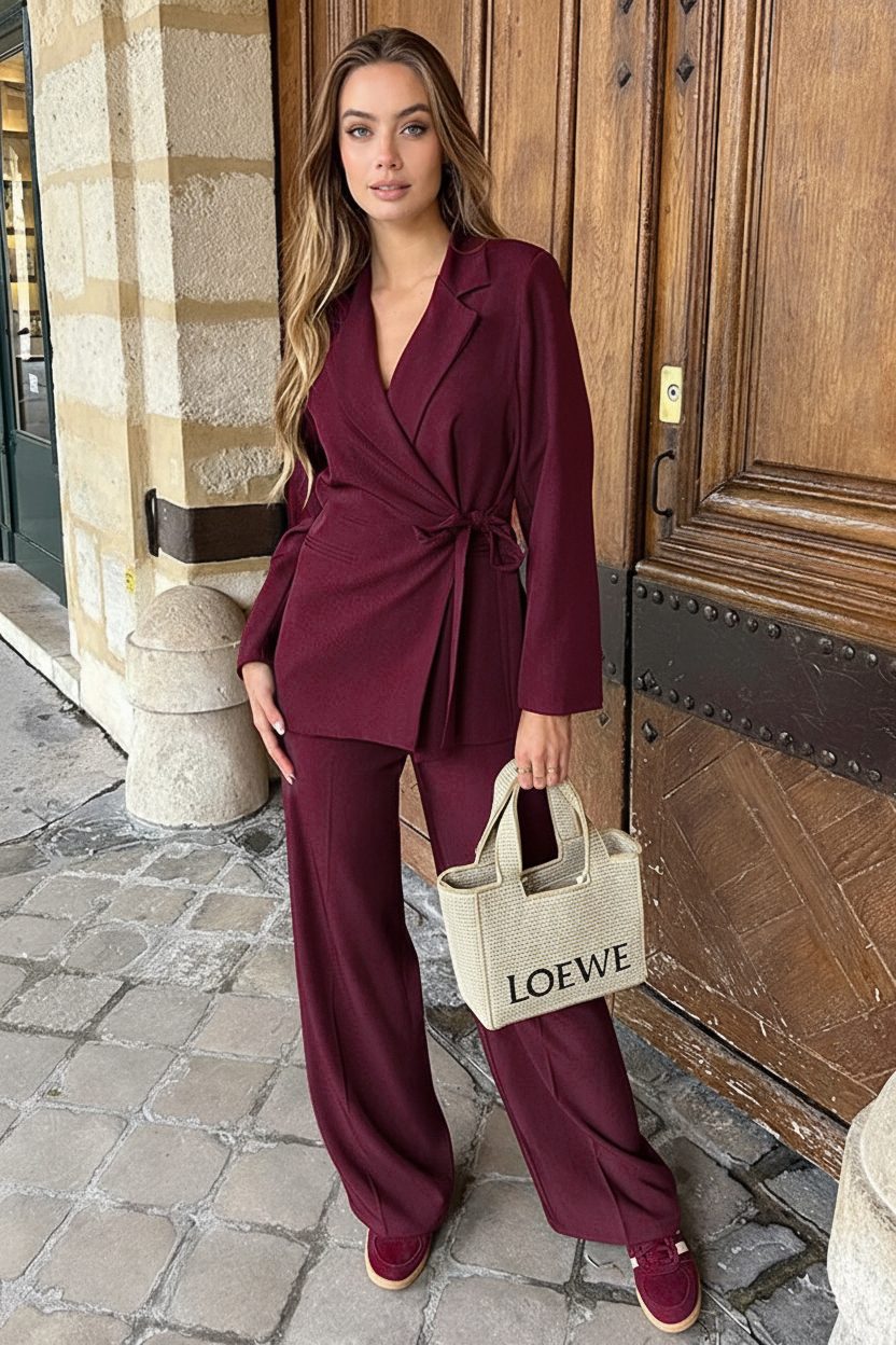 Pantalon Straight Leg Burgundy 2.0 – broeken — foto 2