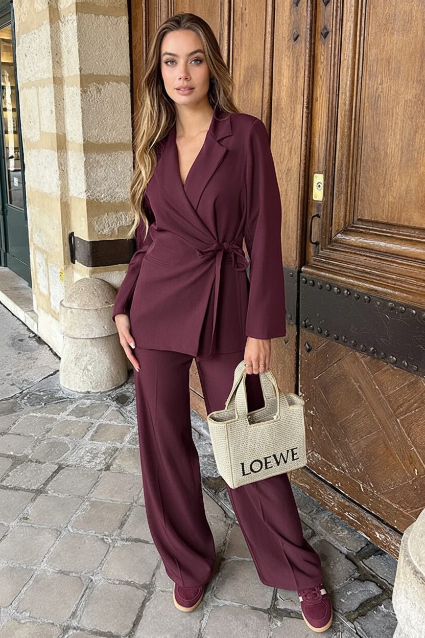 Pantalon Straight Leg Burgundy – broeken — foto 5