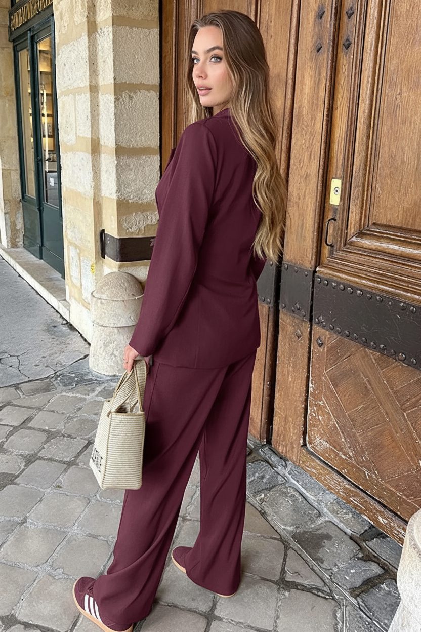 Pantalon Straight Leg Burgundy – broeken — foto 3